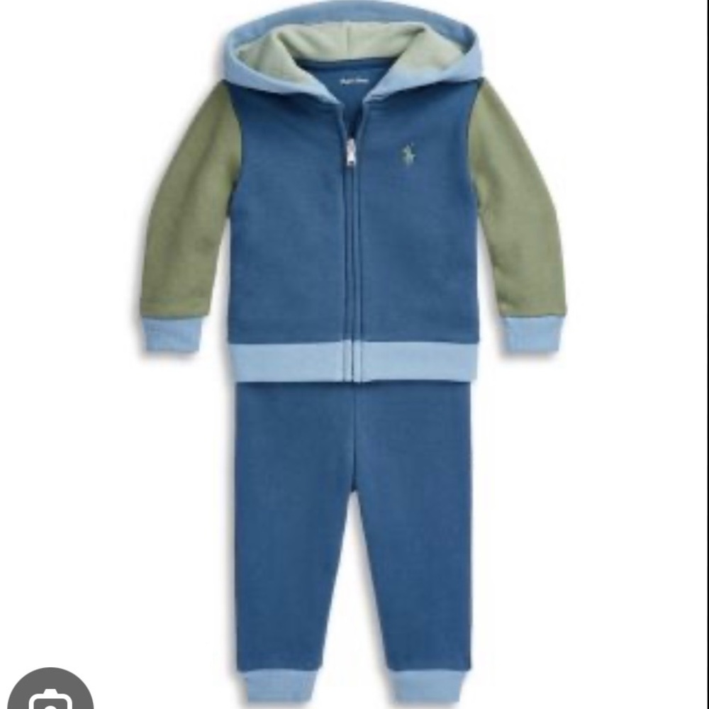 Ralph Lauren Boys’ Color block Fleece Hoodie and Pants Set
